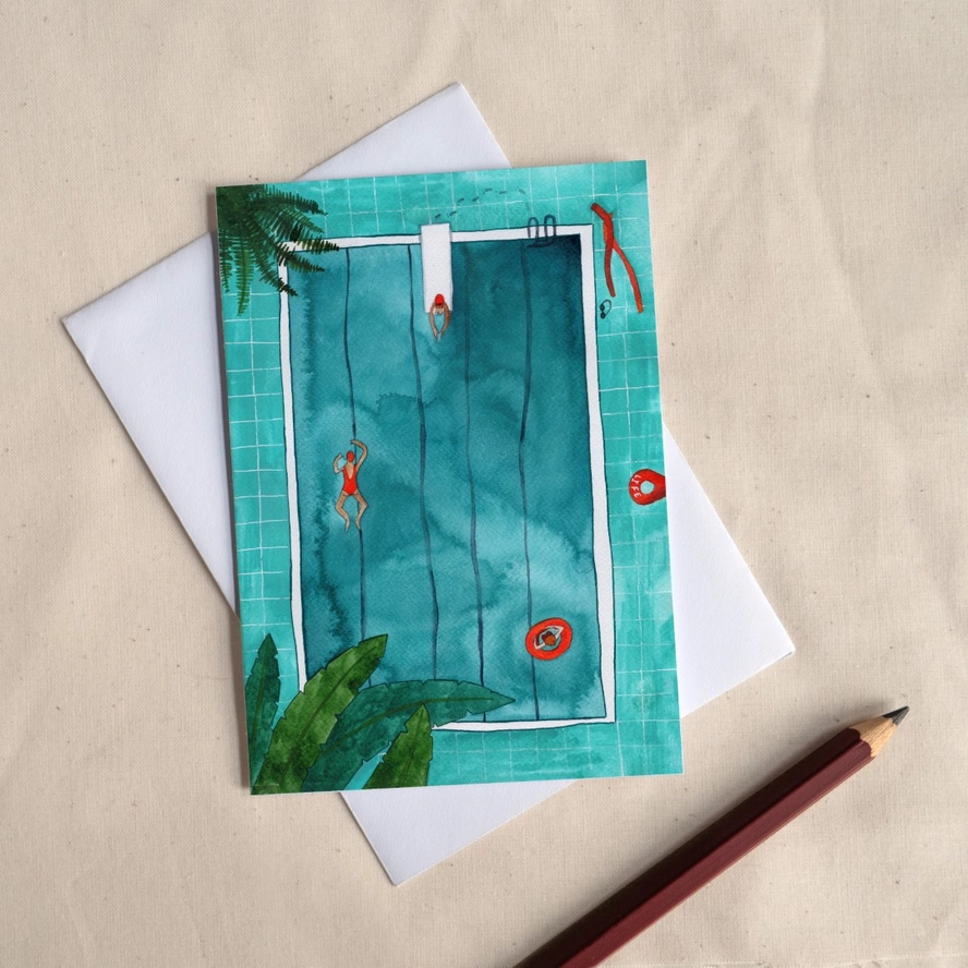 Swimming Pool Greeting Card