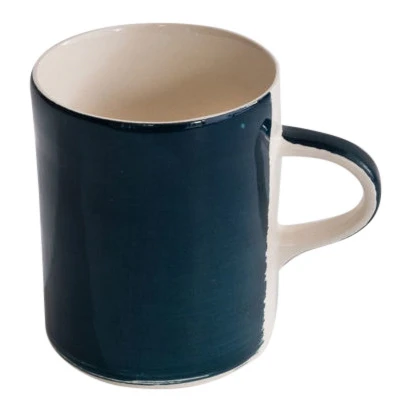 Handmade Teal Demi Ceramic Mug – Plain Wash 1 Handmade Teal Demi Ceramic Mug – Plain Wash