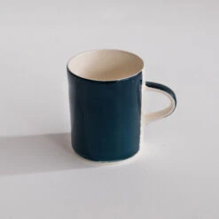 Handmade Teal Demi Ceramic Mug – Plain Wash 5 Handmade Teal Demi Ceramic Mug – Plain Wash -Household Decoration Shop teal plain wash demi mug musango