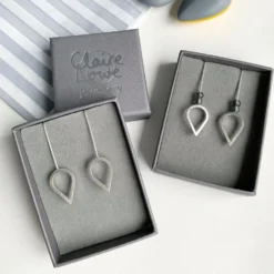 Silver Teardrop Earrings With Beads -Household Decoration Shop teardrop earrings with beads claire lowe jewellery2