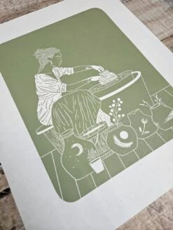 The Potter Limited Edition Lino Print -Household Decoration Shop the potter lino print flotsam prints 3
