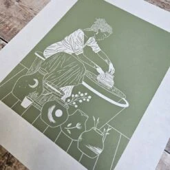 The Potter Limited Edition Lino Print -Household Decoration Shop the potter lino print flotsam prints4
