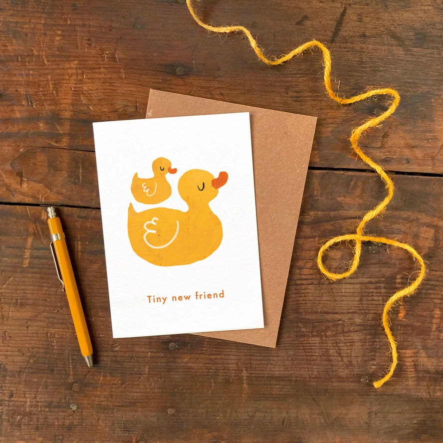 Tiny New Friend New Baby Card 2 Tiny New Friend New Baby Card - Image 2