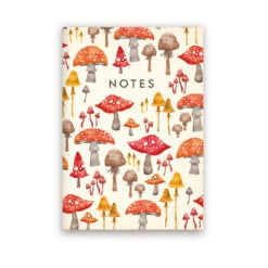 Toadstool Pattern Notebook – A5 Lined