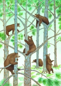 Tree Bears A4 Art Print