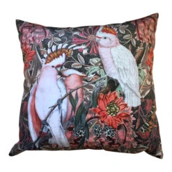 Velvet Two Cockatoos Cushion