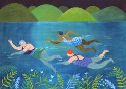 Swimmin Wimmin – Wild Swimming A4 Art Print