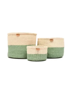 Green Wiliya Block Basket – Small -Household Decoration Shop wiliya green block basket the basket room group 2 cut out 2