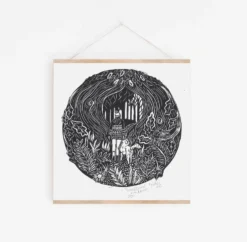 Woodland Walkers Limited Edition Lino Print